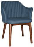 Coogee Arm Chair Walnut Timber Leg - Richmond Office Furniture