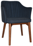 Coogee Arm Chair Walnut Timber Leg - Richmond Office Furniture