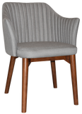 Coogee Arm Chair Walnut Timber Leg - Richmond Office Furniture