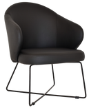 Hugo Arm Chair Cross Sled Black Base - Richmond Office Furniture