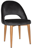 Chevron Chair Oak Metal Leg - Richmond Office Furniture