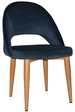Chevron Chair Oak Metal Leg - Richmond Office Furniture
