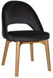 Chevron Chair Oak Timber Leg - Richmond Office Furniture