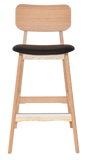 Sedona Stool Natural Timber Black Vinyl Seat - Richmond Office Furniture