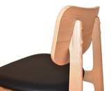 Sedona Stool Natural Timber Black Vinyl Seat - Richmond Office Furniture