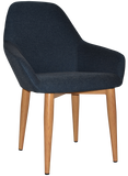 Bronte Tub Chair Light Oak Metal Leg - Richmond Office Furniture