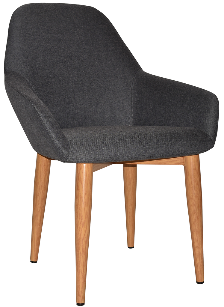 Bronte Tub Chair Light Oak Metal Leg - Richmond Office Furniture