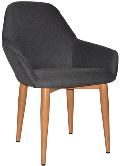 Bronte Tub Chair Light Oak Metal Leg - Richmond Office Furniture