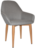Bronte Tub Chair Light Oak Metal Leg - Richmond Office Furniture