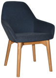 Bronte Tub Chair Light Oak Timber Leg - Richmond Office Furniture