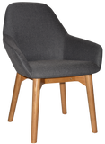 Bronte Tub Chair Light Oak Timber Leg - Richmond Office Furniture