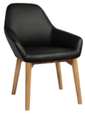 Bronte Tub Chair Light Oak Timber Leg - Richmond Office Furniture