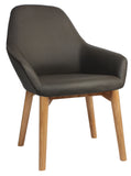 Bronte Tub Chair Light Oak Timber Leg - Richmond Office Furniture