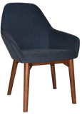 Bronte Tub Chair Walnut Timber Leg - Richmond Office Furniture