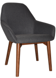 Bronte Tub Chair Walnut Timber Leg - Richmond Office Furniture