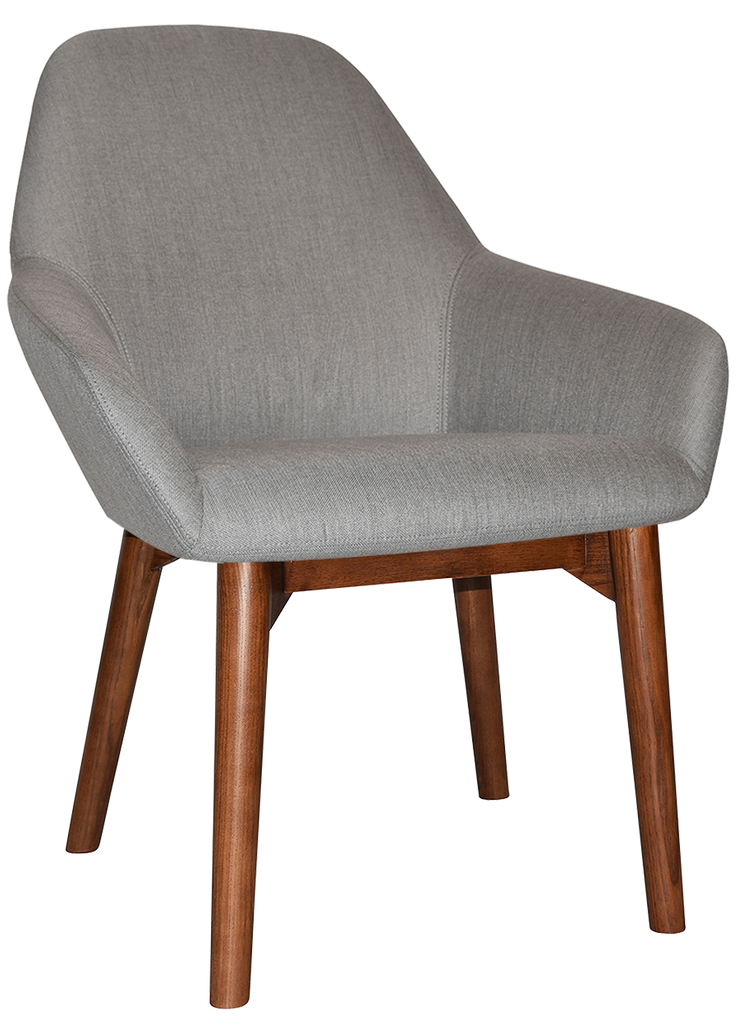 Bronte Tub Chair Walnut Timber Leg - Richmond Office Furniture