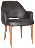 Albury XL Arm Chair Oak Metal Leg - Richmond Office Furniture
