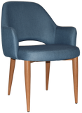 Albury XL Arm Chair Oak Metal Leg - Richmond Office Furniture