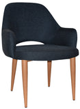 Albury XL Arm Chair Oak Metal Leg - Richmond Office Furniture