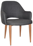 Albury XL Arm Chair Oak Metal Leg - Richmond Office Furniture