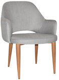 Albury XL Arm Chair Oak Metal Leg - Richmond Office Furniture