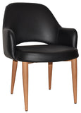 Albury XL Arm Chair Oak Metal Leg - Richmond Office Furniture