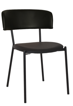 Lugano Chair Black Vinyl - Richmond Office Furniture