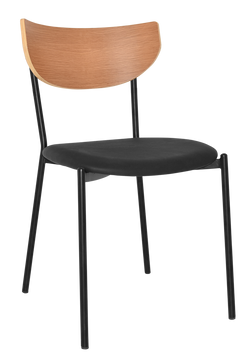 Marco Chair Timber Back Black Vinyl Seat - Richmond Office Furniture