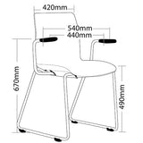 Pod Sled Stacking Arm Chair - Richmond Office Furniture