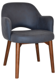 Albury Arm Chair Walnut Timber Leg - Richmond Office Furniture