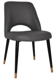 Albury Chair Brass Tip Black Leg - Richmond Office Furniture