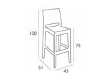 Jamaica Stool 75cm High - Richmond Office Furniture