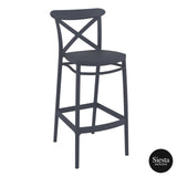 Cross Back Bar Stool 75cm - Richmond Office Furniture