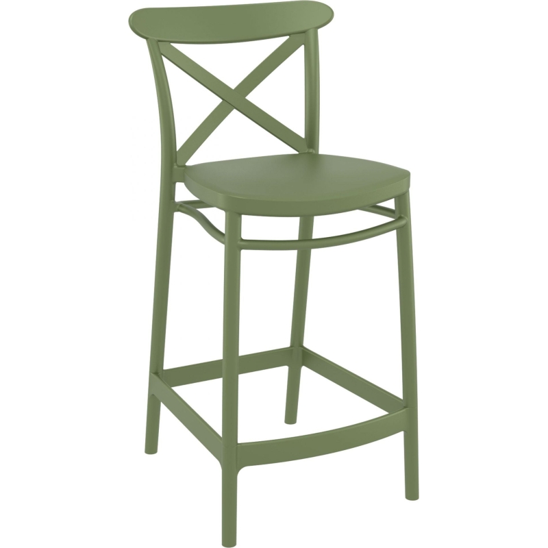 Cross Back Barstool 65cm High - Image 3
