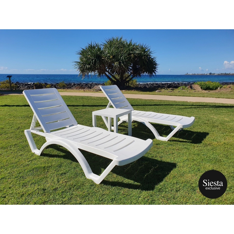 aqua sunlounger 3 piece package with side table