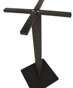 Alternative view of Danube Square Table Base 450mm SQ Black