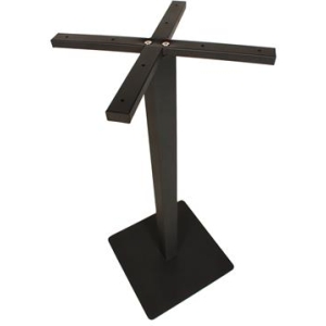 Alternative view of Danube Square Table Base 450mm SQ Black