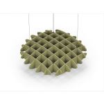 Acoustic Ceiling Sound Trap - 1200mm x 1200mm Round - Banana Green