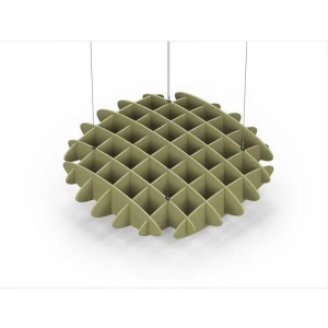 Acoustic Ceiling Sound Trap - 1200mm x 1200mm Round - Banana Green