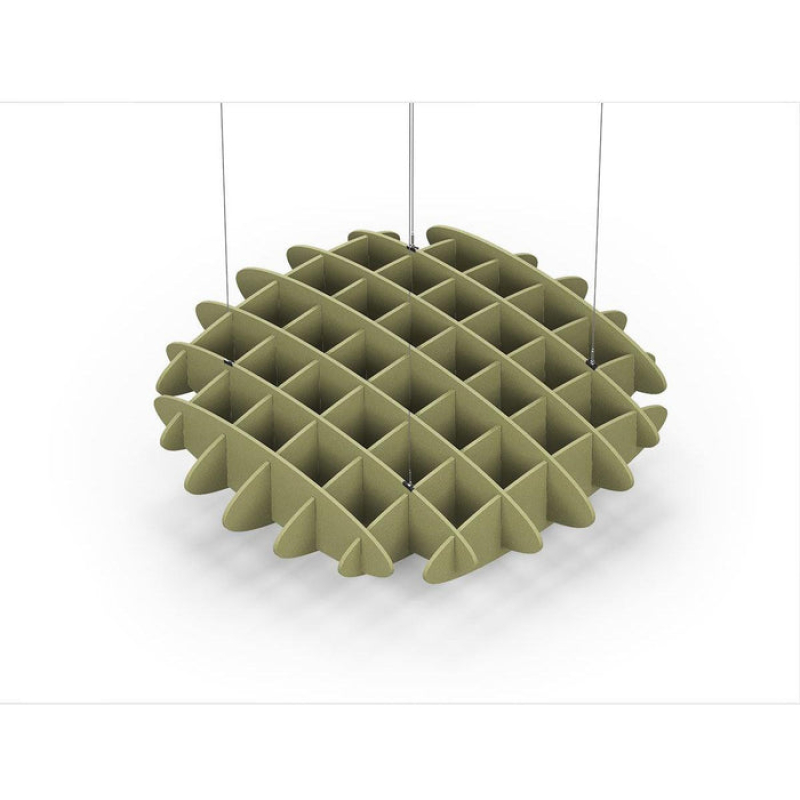 Acoustic Ceiling Sound Trap - 1200mm x 1200mm Round - Banana Green