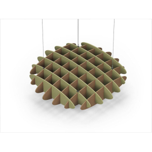 Acoustic Ceiling Sound Trap - 1200mm x 1200mm Round - Banana Green | Brown