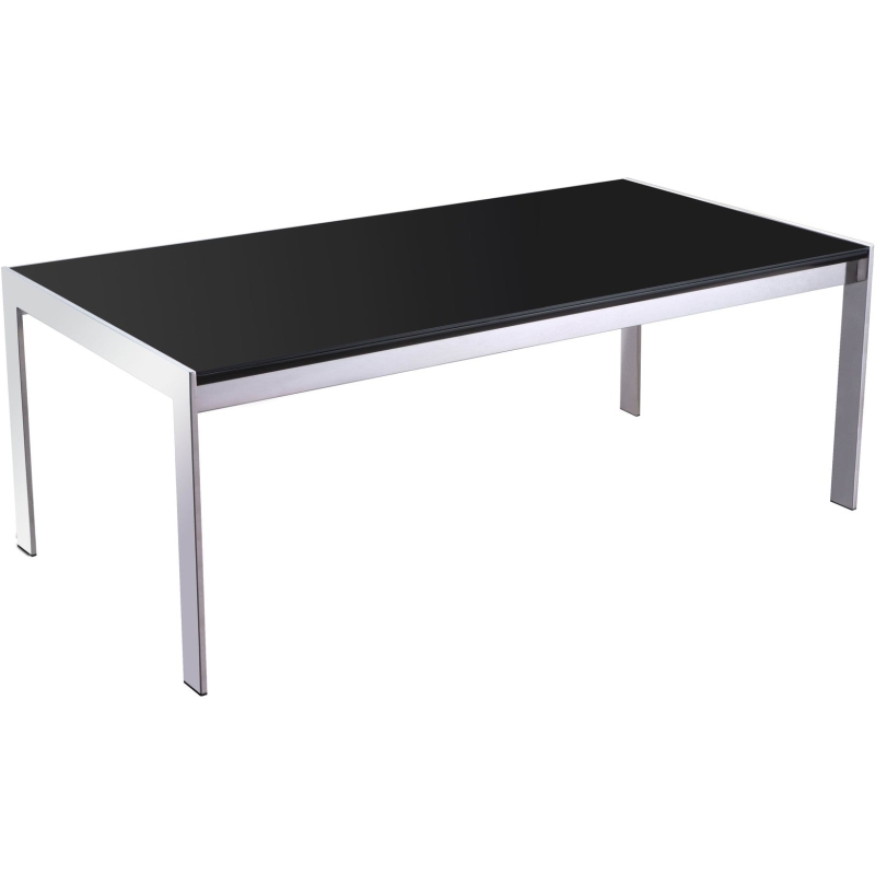 Coffee Table With Black Glass Top - Image 2