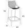 Air Stool 65cm High - Image 10