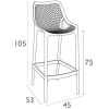 Air Stool 75cm High - Image 10