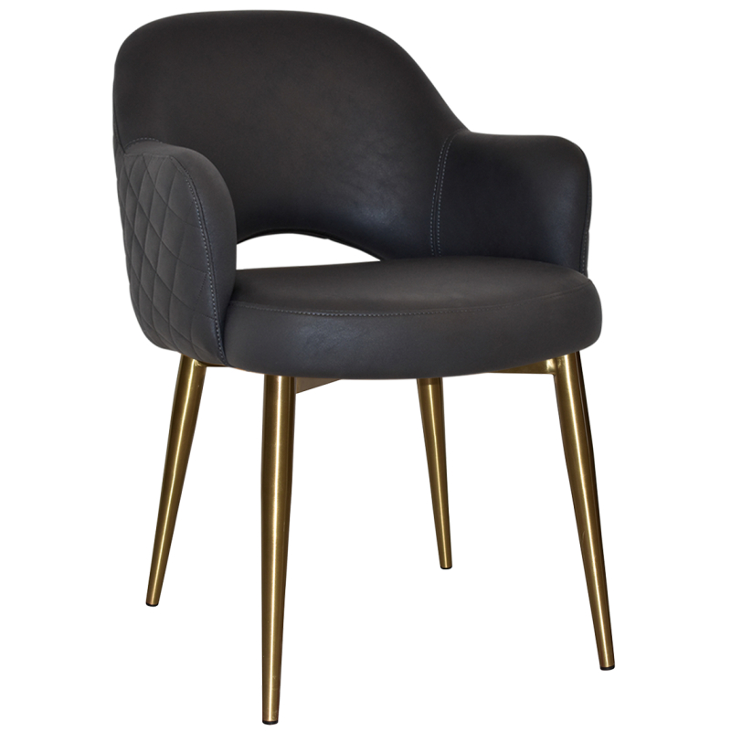 Albury Arm Chair Brass Leg - Image 14