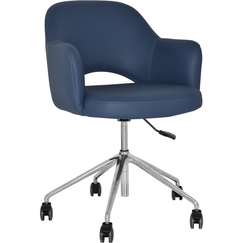 Albury Arm Chair Aluminium Castor Base - Image 12