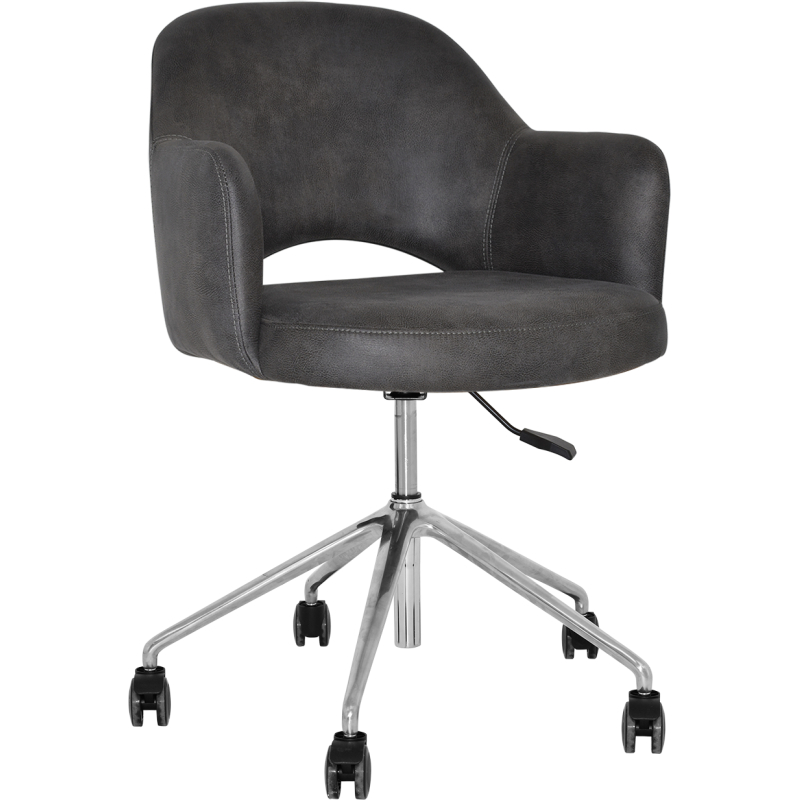 Albury Arm Chair Aluminium Castor Base - Image 4