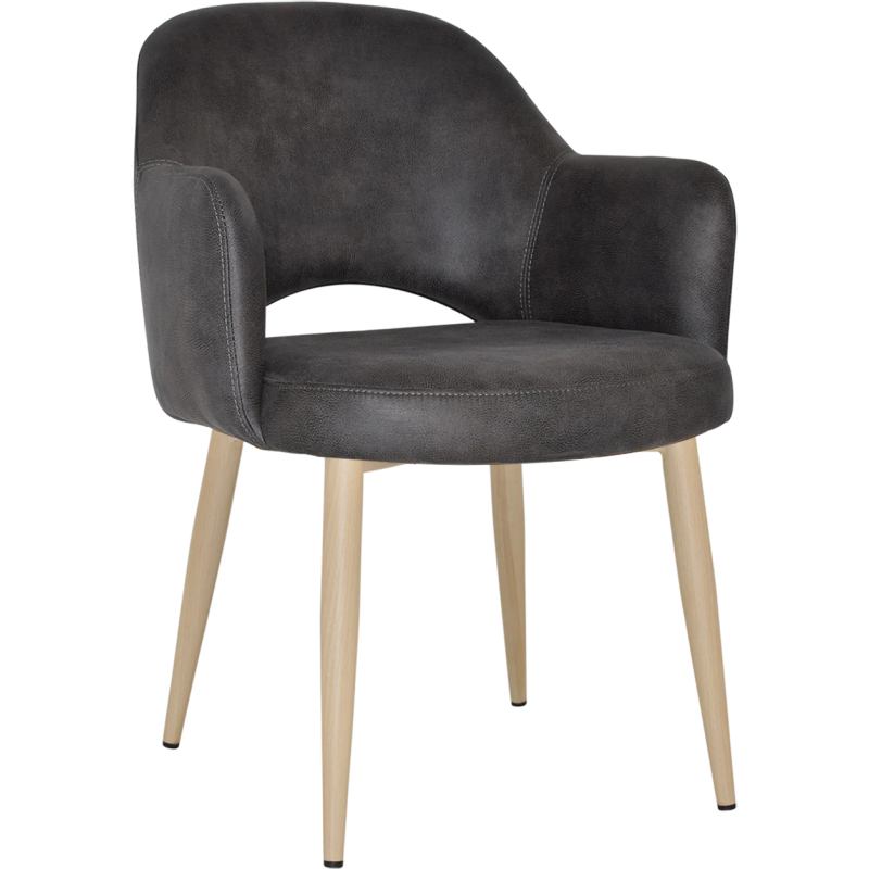 Albury Arm Chair Birch Metal Leg - Image 6