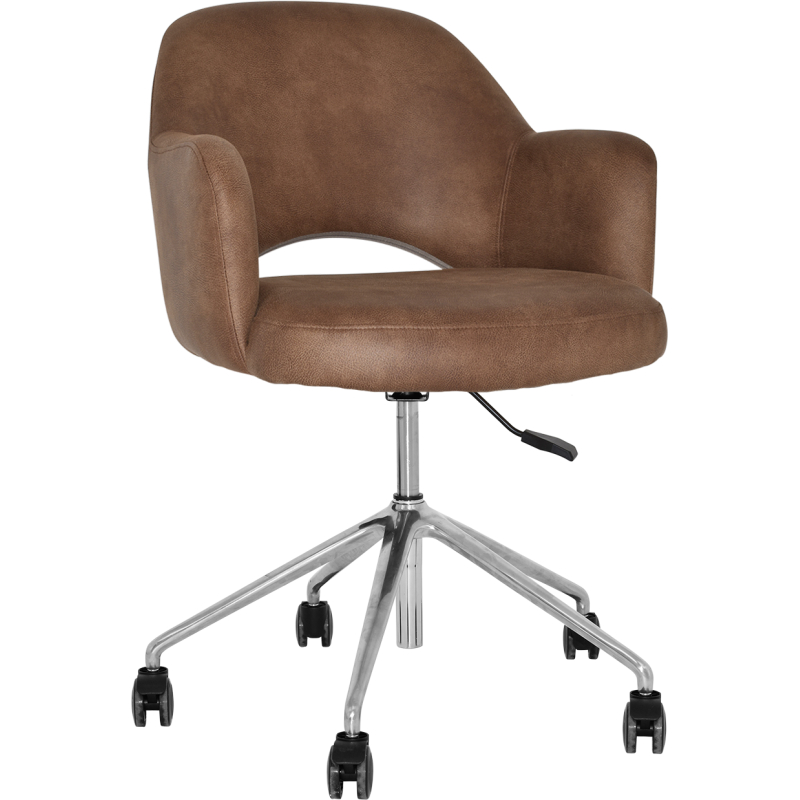 Albury Arm Chair Aluminium Castor Base - Image 5