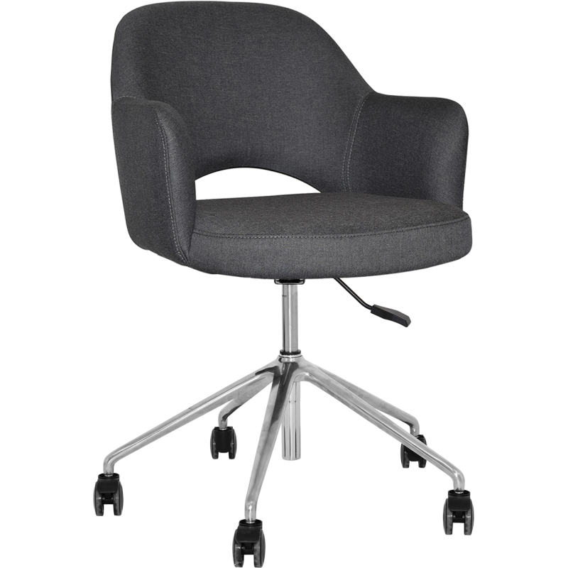 Albury Arm Chair Aluminium Castor Base - Image 8